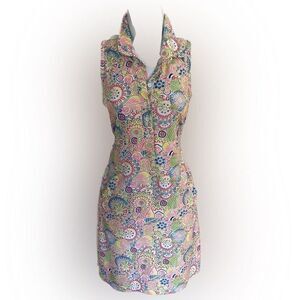 Tee2 Sea Dress -XXS green /yellow/pink, polyester spandex